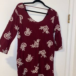 Red dress/shirt with white flowers
